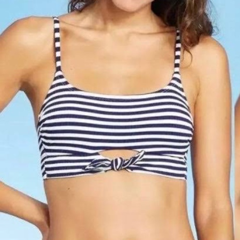 Stripe swimsuit top